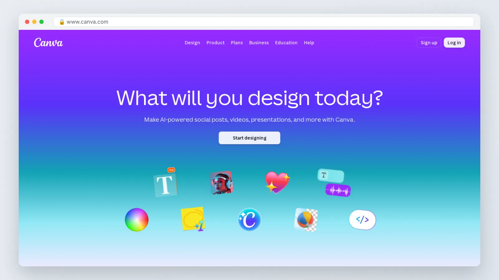 Canva official site preview