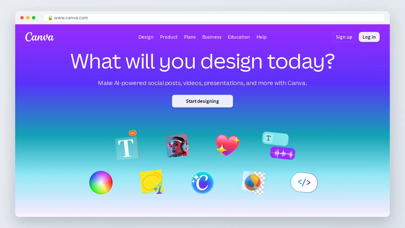 Canva official site preview